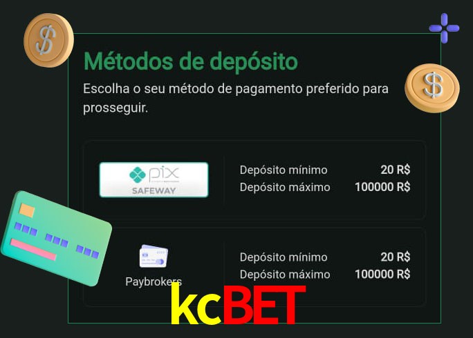 O cassino kcbet oferece uma grande variedade de métodos de pagamento